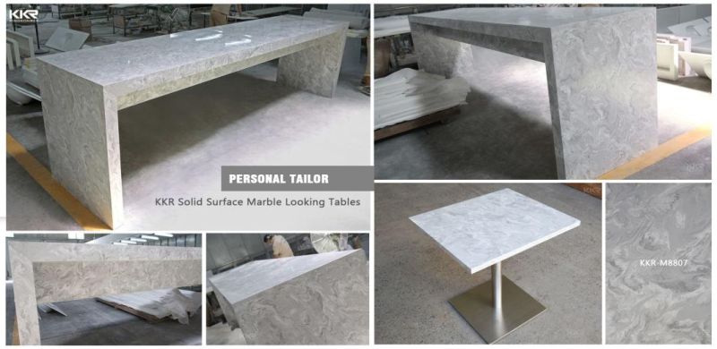 Artificial Stone Acrylic Solid Surface Slab for Kitchen Countertops and Bathroom Vanity