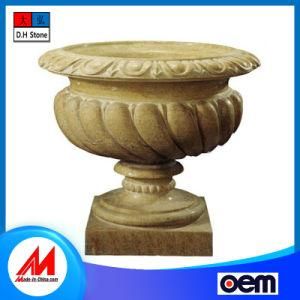 Customizable Natural Stone Flower Pots Marble Carved Flower Pots