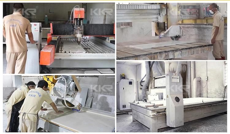 White Artificial Stone Marble Look Bathroom Vanity Top