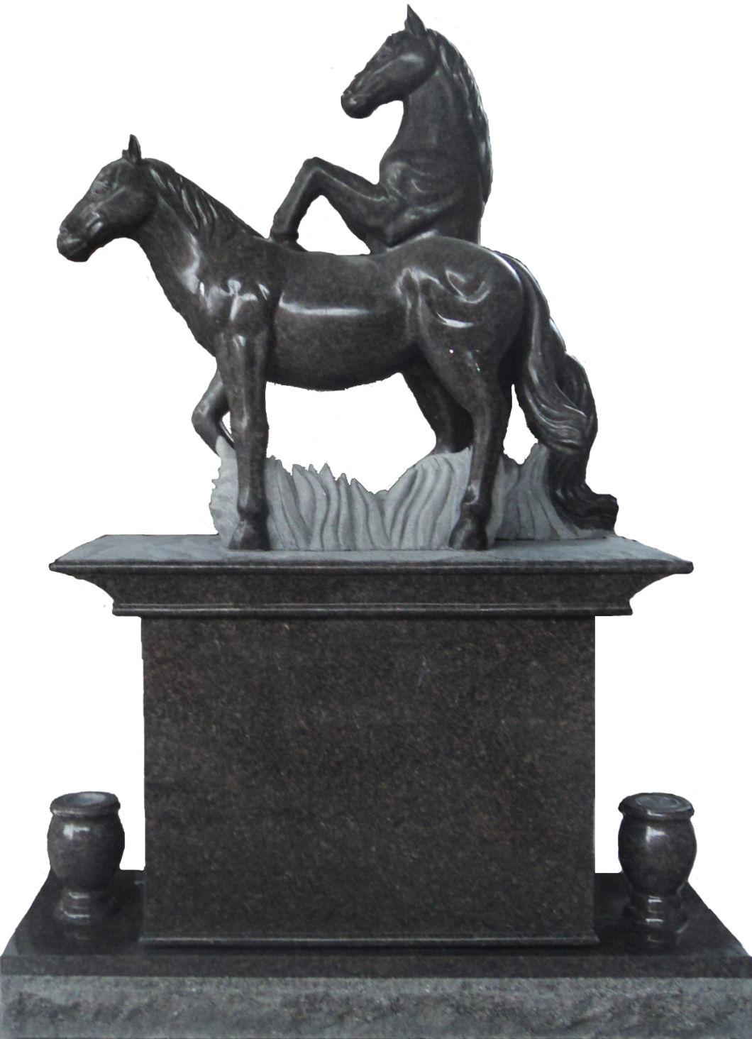 Cheap Memorial Polished Black Granite Monument and Granite Mausoleums Tombstone