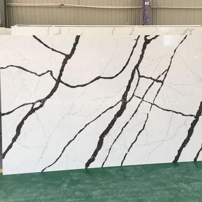 Artificial Marble Look Quartz Stone Slab