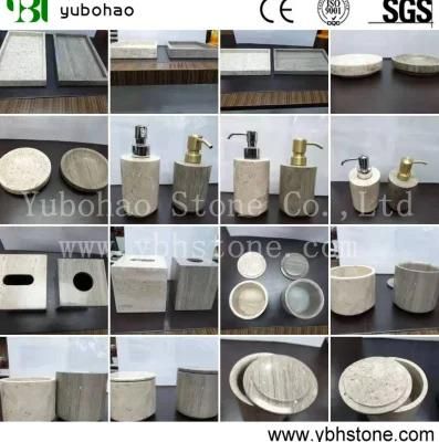 Natural Marble Honed Bathroom Accessory/Marble Tray/Marble Dishes/Marble Can/Kitchen Sets/Kitchen Accessory/Home Decoration