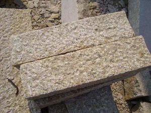 Yellow Bushhammered Granite Kerbstone Stone