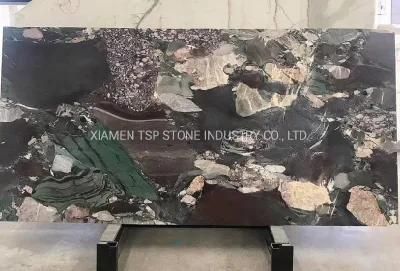 Exotic Material Natural Green Quartzite Slabs for Countertop and Wall Tile