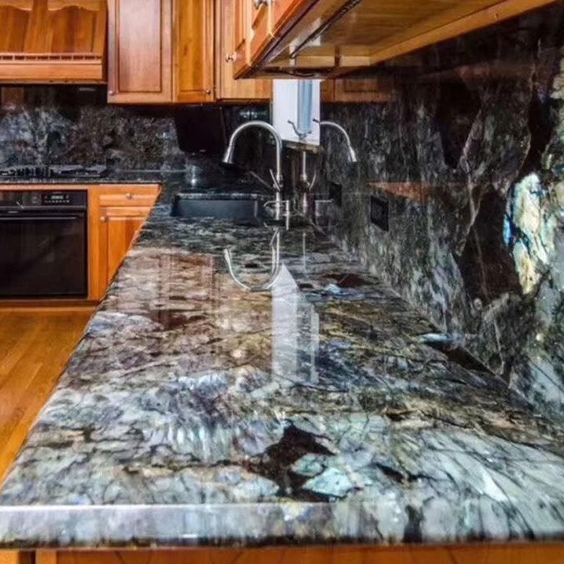 Prefab Natural Yellow/Red/White/Black/Grey/Pink/Green/Brown/Beige/Blue Granite/Quartz/Marble/Semi-Precious Kitchen Stone Countertop