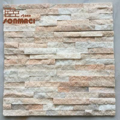 Beige Straight Edge External Stone Wall Cladding