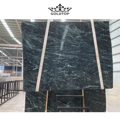Building Material Natural Stone Polished/ Honed Surface Bathroom/Kitchen /Living Room Countertop Indian Green Marble for Home