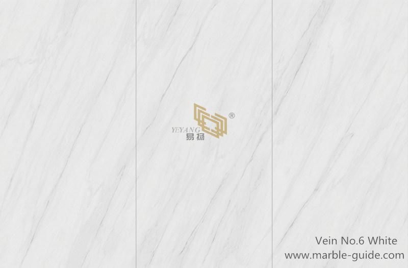 Artificial Stone Carrara Marble Looking White Sintered Stone for Kitchen/Countertops/Bathroom