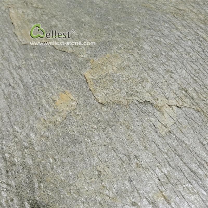 Golden Green Natural Slate Ultra Thin Stone Veneer Wall Panel