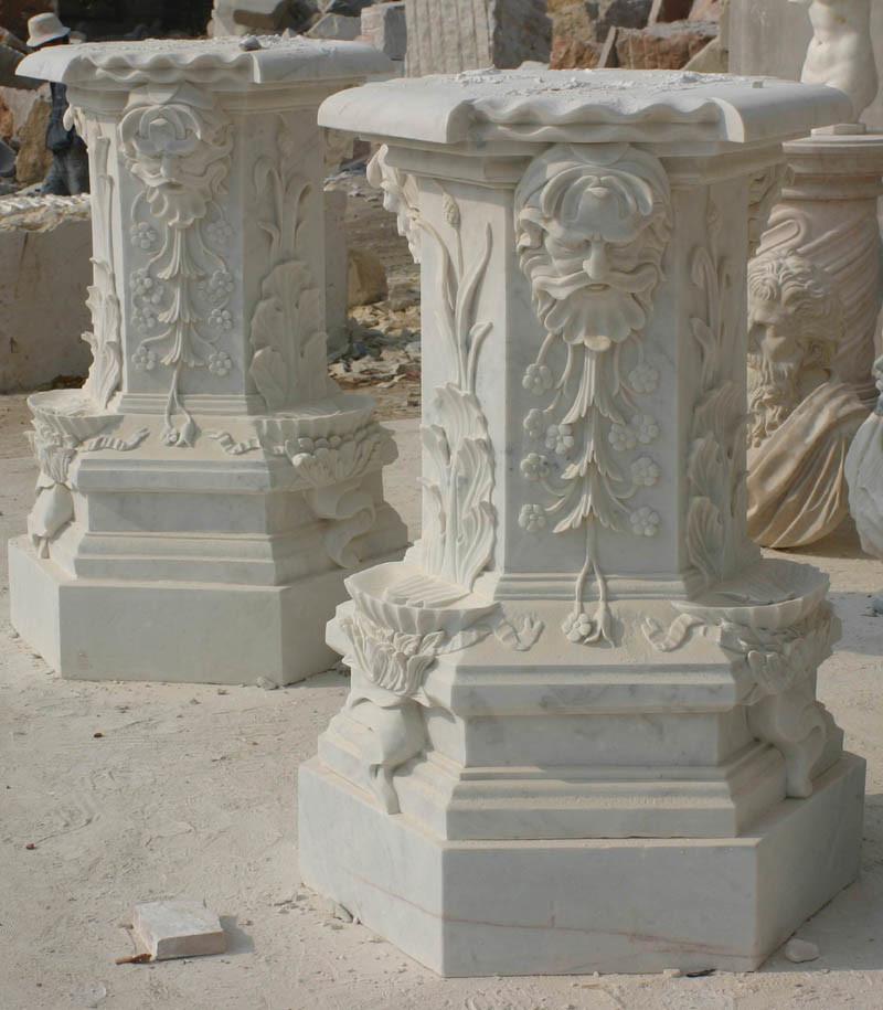European Style Decorative Marble Column Marble Pillar Pedestal Base for Statue Sculpture