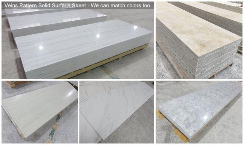 Customized Size Modern Kitchen Countertop Table Top Artificial Marble Solid Surface Stone Slab