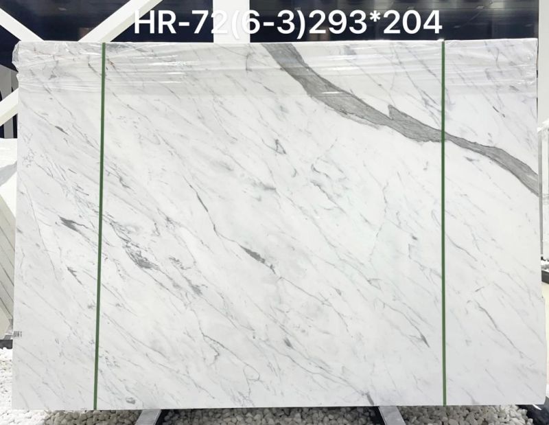 Luxury Decoration Italy White Marble Calacatta Slab Tiles