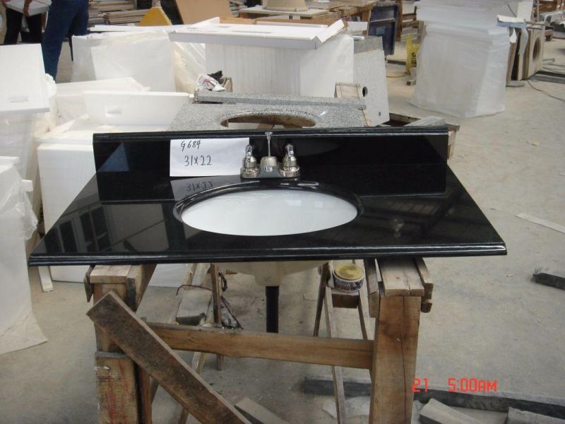 Customized Good Quality White Marble Bathroom Vanity Tops