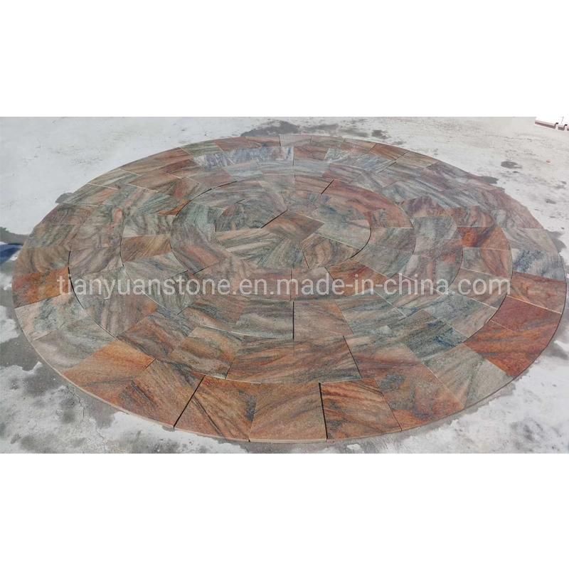 Natural Flamed Multicolor Red Quartzite Tile, Pool Stone Tile
