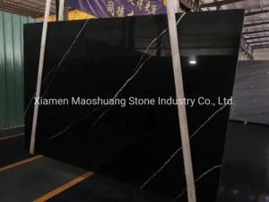 Nero Black Marquina Cheap Price Black and White Marble for Wall Floor Table Countertop