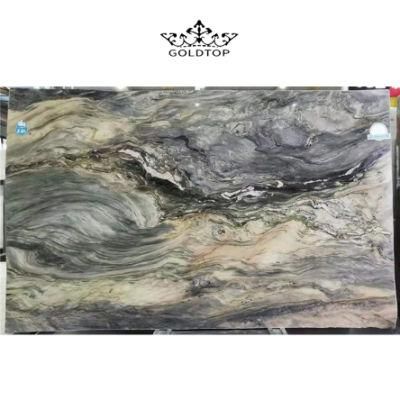 Blue Silk Bathroom Vanity Wall Panels Tiles Kitchen Cabinet Countertops Bar Counter Natural Luxury Stone Slab