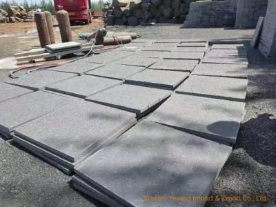 Menggu Black Basalt Tiles for Outdoor Project
