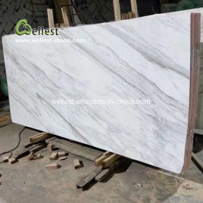 Polished Finish Volakas White Marble Slabs
