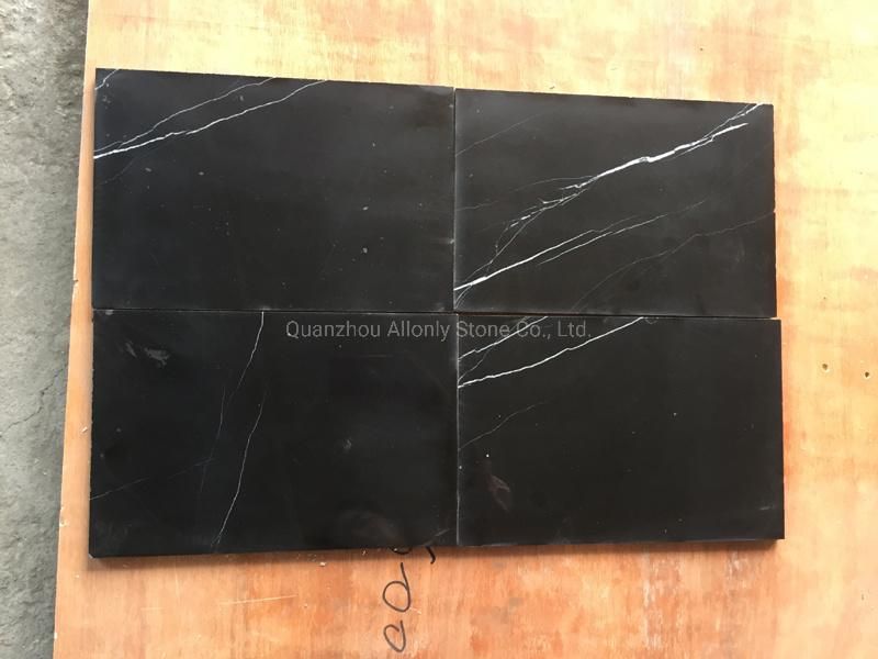 China Cheap Black Marquinia Marble Price Floor Tiles 600X600 Marble