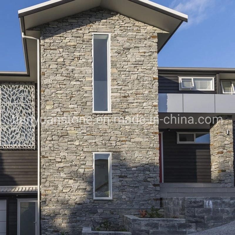 Grey Color Split Surface Slate Natural Stone Veneer, Slate Culture Stone
