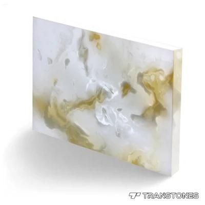 Artificial Stone Interior Wall Panel Decors Polished Alabaster