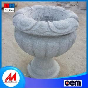 Made in China Hand Carved Stone Flower Pot for Garden Decoration