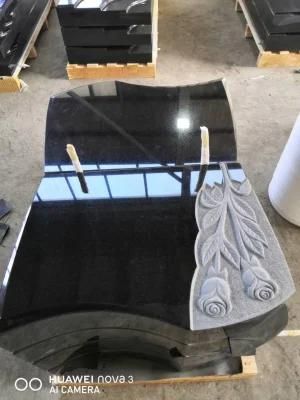 Israel Black Granite Shanxi Black Tombstone Gravestone Monument