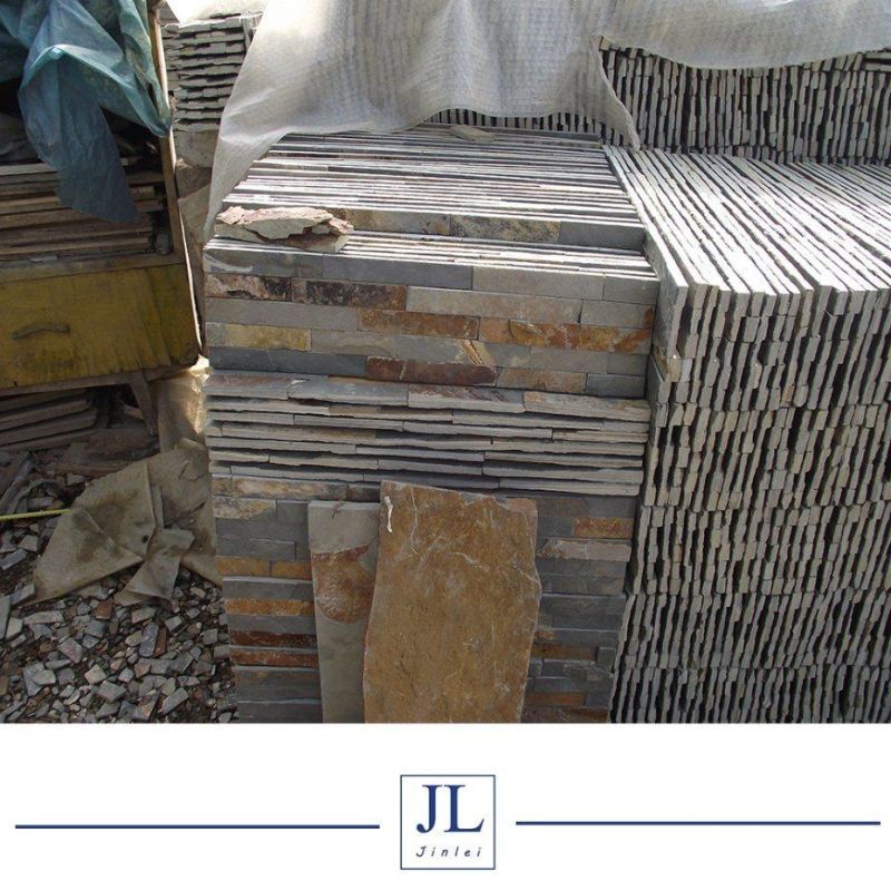 Natural Rusty Slate Veneer Culture Stack Stone Slate for Wall Cladding/out Door Decoration/Flooring