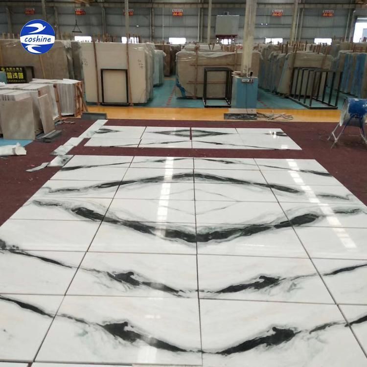 Popular Natural White Marble/Panda White Slab and Tile for Hotel Wall Floor Decorate