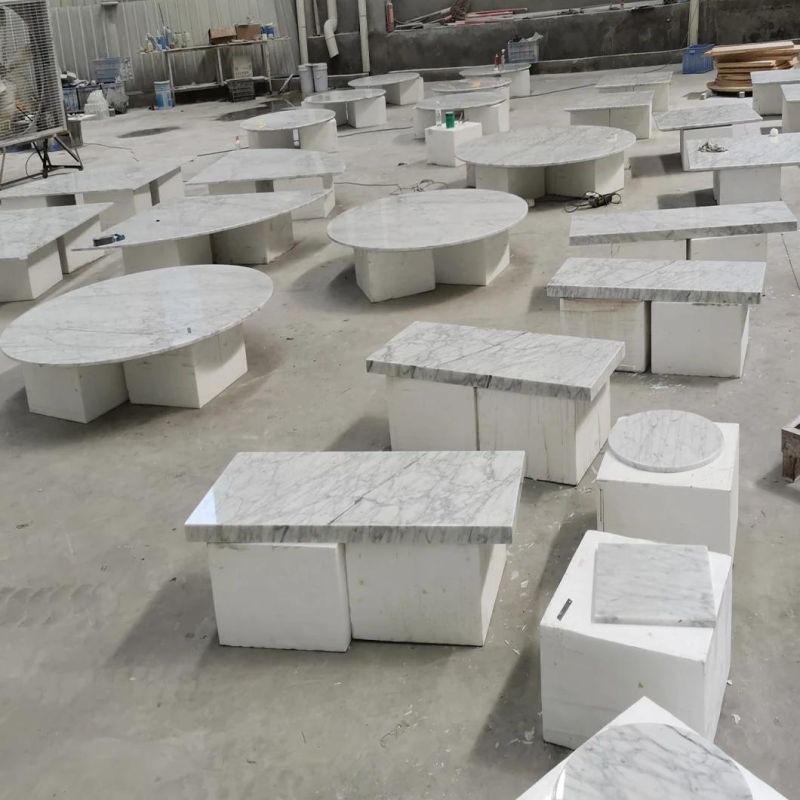 Top Quality Bianco Carrara White Marble Table Top White Marble Vanities Countertops
