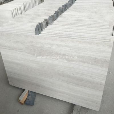 30X60 White Wood Straight Vein Marble Polished Tiles