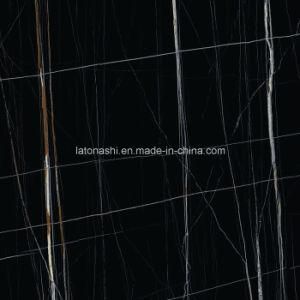 Polished Natural Black Marble Slab African Gold Marble (Noir Aziza Marble Slab for Interior Wal)
