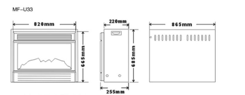 UL, CE and GS Certification Electrical Fireplace/Electrical Fireplace Mantel (MF-U23)