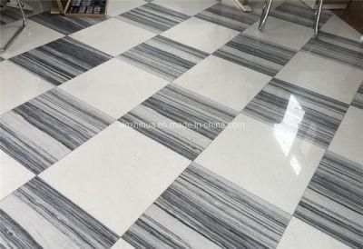 Marmara Zebra White Marble Straight Vein Stone Flooring Wall Tiles