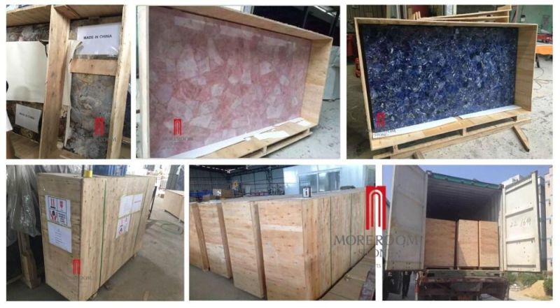 Luxury Villa Wall Design Malachite Green Stone