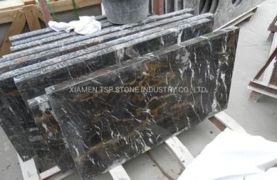 Black &amp; Gold Marble From Afghan (Black Portoro)