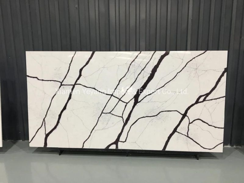 Artificial Stone Calacatta Quartz for Kitchen/Banthroom/Countertop/Workbench/Vanity/Table Top