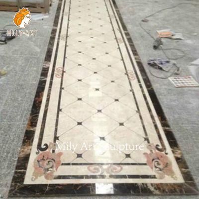 Customized Flower Marble Floor Medallions with Simple Borders