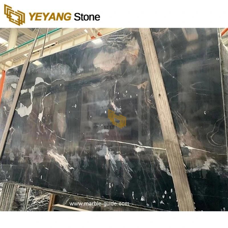Engineered Stone Phantom Black Marble for Table/Worktop/Countertop Marble Factory Wholesale
