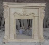 Beige Marble Fireplace Surround/Mantle Shelf in Stock on Sale