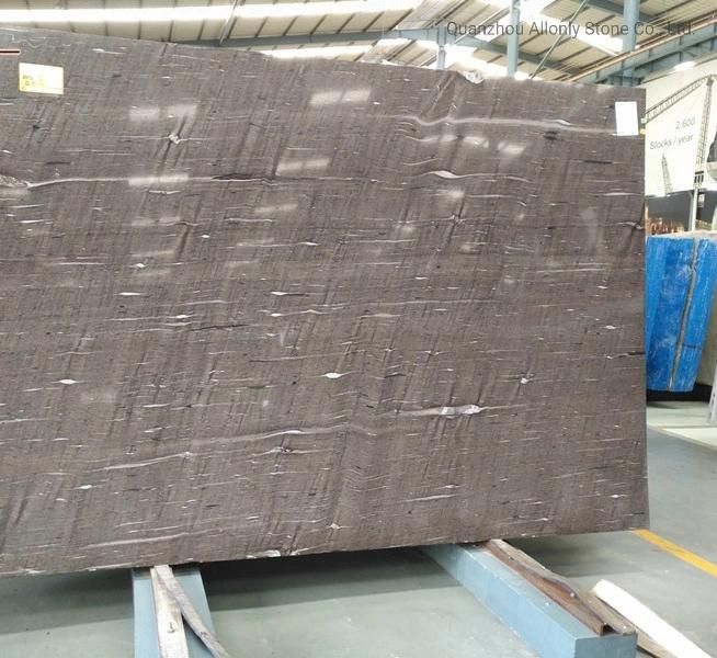 Brazil Brown Silk Granite Waterfall Island Countertop