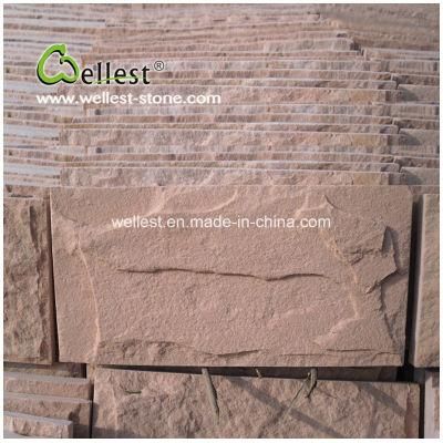 Natural Pink Split Surface Natural Sandstone Mushroom Stone