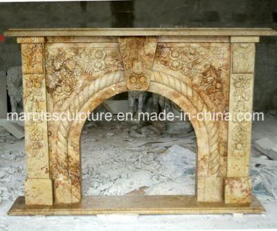 Cheap Caved Antique Calcium Stone Indoor Marble Fireplace (SY-MF342)