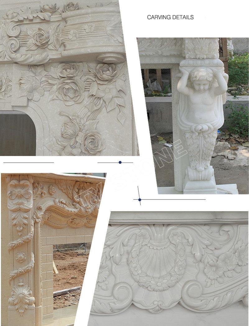 Marble Fireplace, Decorative Cheap Marble Fireplace Mantel, Marble Fireplace Frame