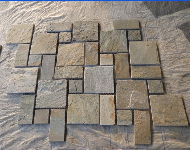 Natural Slate Mosaic Pattern for Walling Decoration and Flooring
