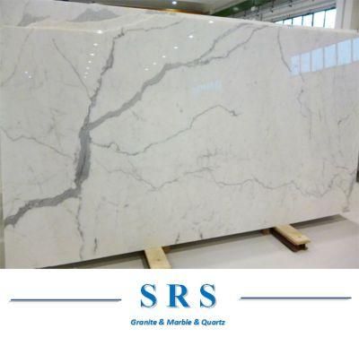 Nature Stone Polished Carrara/Statuario/Oriental White Marble Tile for Floor/ Wall/Indoor Decoration