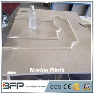 Cheap Polished Beige Marble for Plinth and Interior Wall Decoration Frame