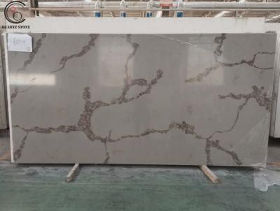 Wholesale Calacatta Quartz Slab Countertop Stone with White Vein
