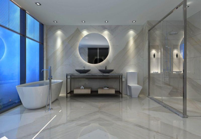 Hot Doceration Luxry Natural Italian White Marble Calacatta Slab Tiles Background Wall Countertop