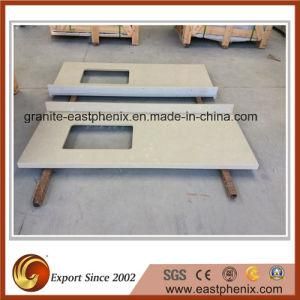 Polished White Quartz Stone Kitchen Countertop
